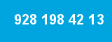 928 198 42 13 928 198 42 13